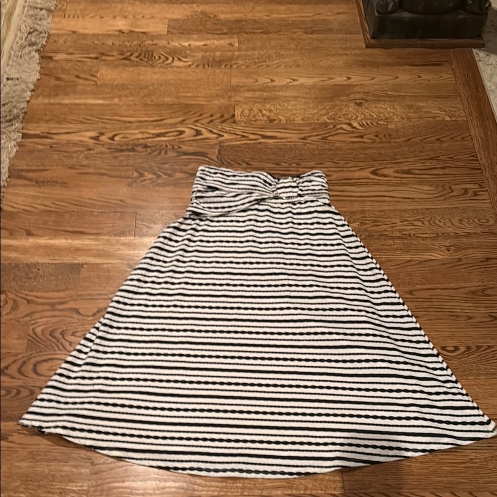 Anthropologie Black and White Women's Skirt XXS